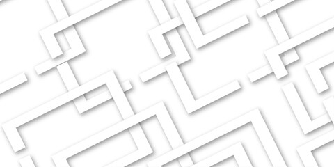 Modern abstract white curve square lines triangle technology backdrop. white light grey geometric background. triangle, polygons, shine geometry layer element .