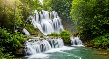 Obraz premium waterfall in the forest