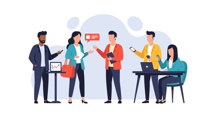 Diverse business team collaborating, ideal for website banners or presentations.