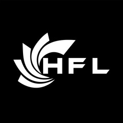 HFL letter design. HFL letter technology logo design. HFL Monogram logo design for an entrepreneur and business.