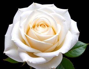 Close-up of a pristine cream-colored rose (2)