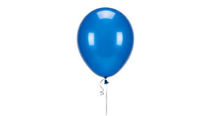 Bright Blue Helium Balloon Floating in Clear Sky for Celebration or Advertising
