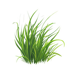 A Minimalistic 2D flat icon illustration of grass blades, clean vector design, simple illustration style, isolated on a white background, modern element in vector and EPS format.