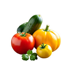 vegetables isolated on white background