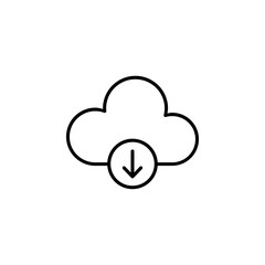 Cloud Download Icon for Data Access