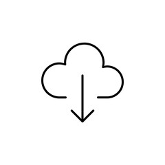 Cloud Download Icon for Data Access