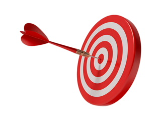 Achieve your goals. Success, target, accuracy, aim, ambition, achievement concept. 3D render.