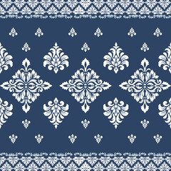 Classic Damask Seamless Pattern - Elegant Vector Design Inspired by Traditional Textile Art
