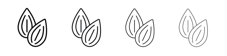 Almond icon illustration sign collection. vector symbol or logo.