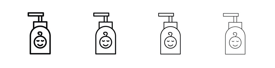 Baby shampoo icon illustration sign collection. vector symbol or logo.