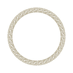 Decorative round frame in greek style.