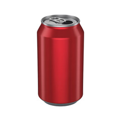 Blank red aluminum soda can mockup.  Perfect for beverage branding and design.