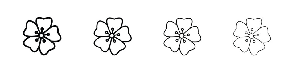 Hawaiian flower icon illustration sign collection. vector symbol or logo.