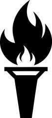 Kitchen Torch Silhouette Icon. Culinary Blowtorch Black Vector.