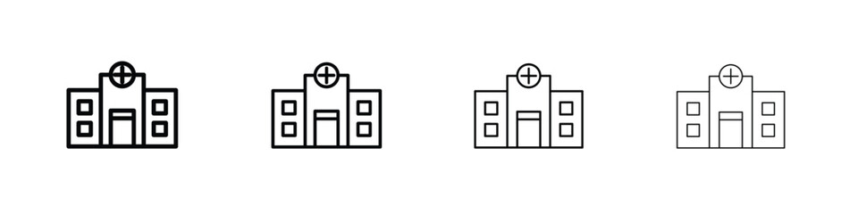 Hospital building icon illustration sign collection. vector symbol or logo.