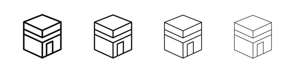 Kaaba icon illustration sign collection. vector symbol or logo.