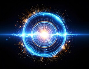 Fototapeta premium Abstract futuristic circular energy field