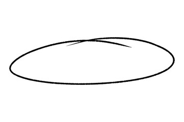 Hand Drawn Black Circles and Oval outline for highlighting text, circular scribble doodle, round circles isolated on transparent background, circle png