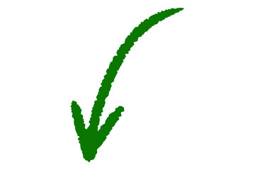 Curved Green Arrow, Graph Arrow Icon, Isolated on Transparent Background