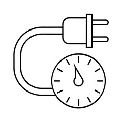 Eco Friendly Timer Plug Vector Graphic