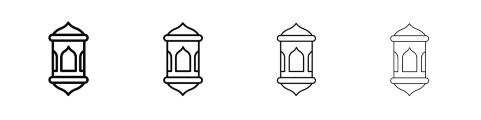Ramadan lantern icon illustration sign collection. vector symbol or logo.