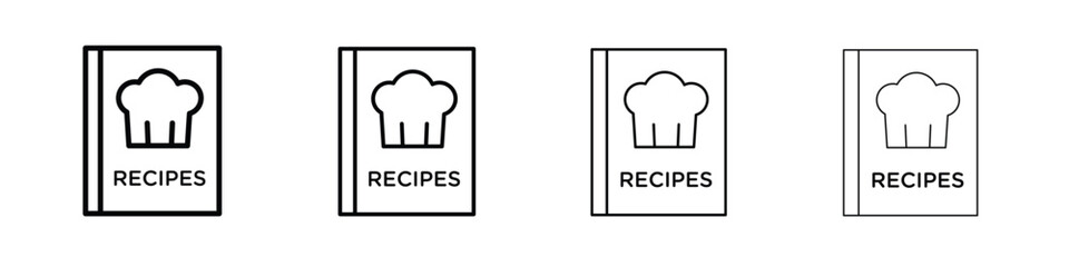 Recipe book icon illustration sign collection. vector symbol or logo.