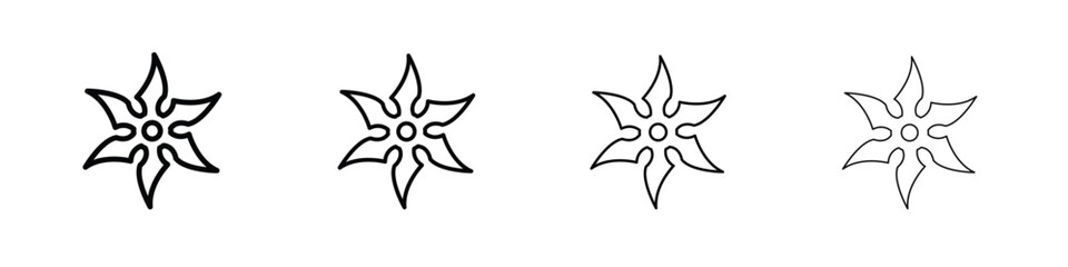 Shuriken icon illustration sign collection. vector symbol or logo.