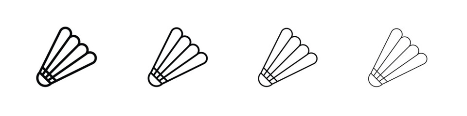 Shuttlecock icon illustration sign collection. vector symbol or logo.