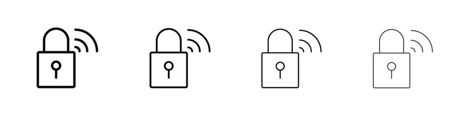 Smart lock icon illustration sign collection. vector symbol or logo.