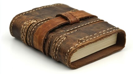 Rustic leather-bound journal