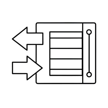 Energy Recovery Ventilator Diagram with Opposing Arrows for HVAC System Illustration