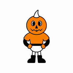 pumpkin head football player