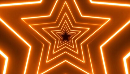 Neon star tunnel