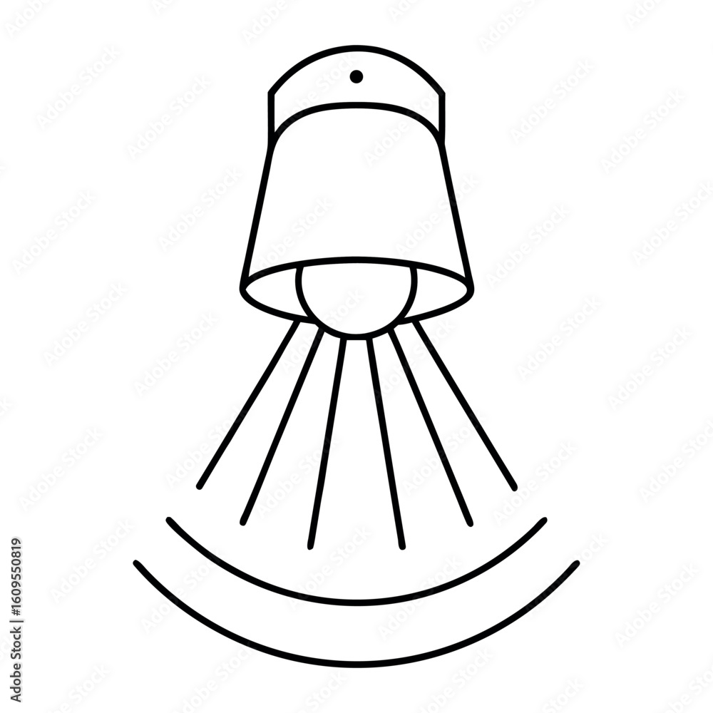 Aufkleber motion sensor light with radiating lines design for security or automation concepts