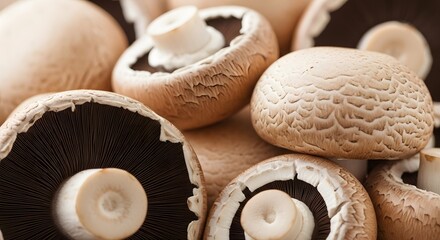 mushrooms on a wooden board