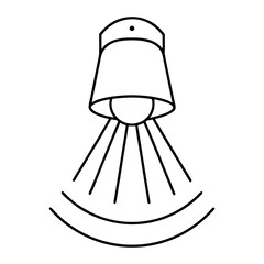 Motion Sensor Light with Radiating Lines Design for Security or Automation Concepts