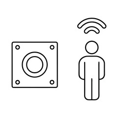 Occupancy Sensor Icon Person Detection with Smart Building Technology for Automation and Energy Efficiency