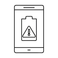 Phone with Low Battery Warning Symbol A Vector Design for Energy and Power Alerts