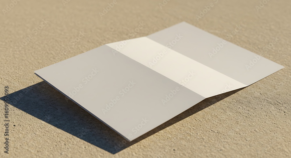 Poster folded paper's shade: a studio shot of folded paper on a surface, displaying a creative and visually