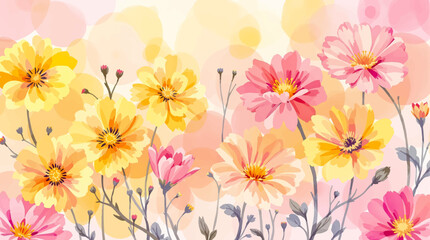 pink flowers background