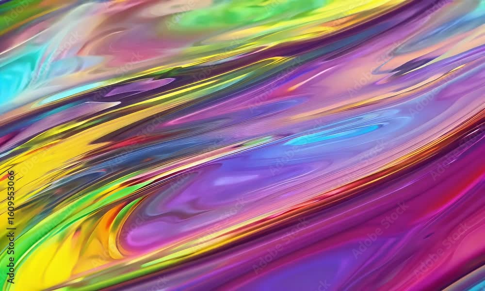 Poster abstract fluid texture with bright colors and smooth motion