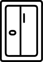 An isolated black and white paper clip holds a blank sheet of paper, an empty space for your business message