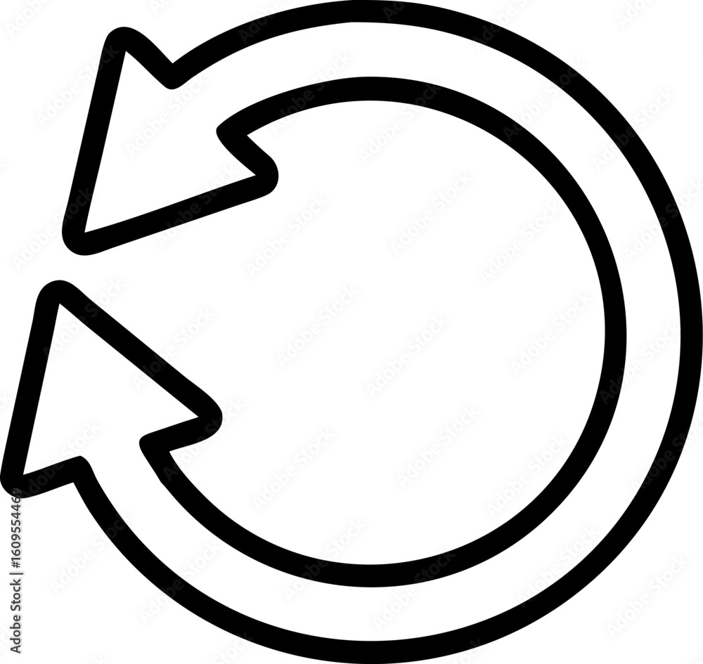 Poster glossy 3d circular vector arrows icon for business, refresh, or recycle web button design