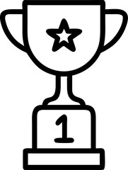 Winning golden trophy award, a symbol of success and achievement