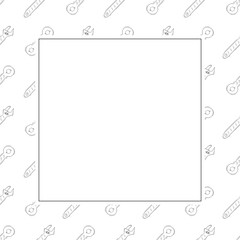 construction frame. doodle construction tool square frame. hand drawn construction frame background. construction tool background