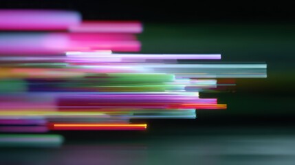 Abstract background of blurred pixels or digital noise, glitch art aesthetic. Digital art, modern.