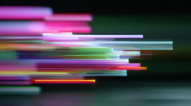 Abstract background of blurred pixels or digital noise, glitch art aesthetic. Digital art, modern.