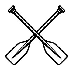 Rowing Adventure- Crossed Paddles for Kayaking and Canoeing Fun