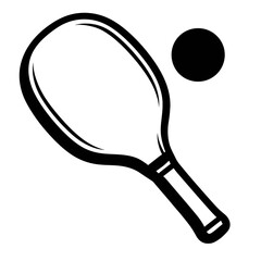 Serve and Volley - Pickleball Paddle and Ball Ready for Play