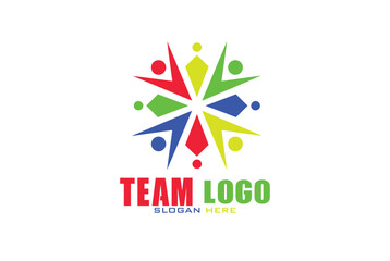 Team vector logo design icon with group of emojis